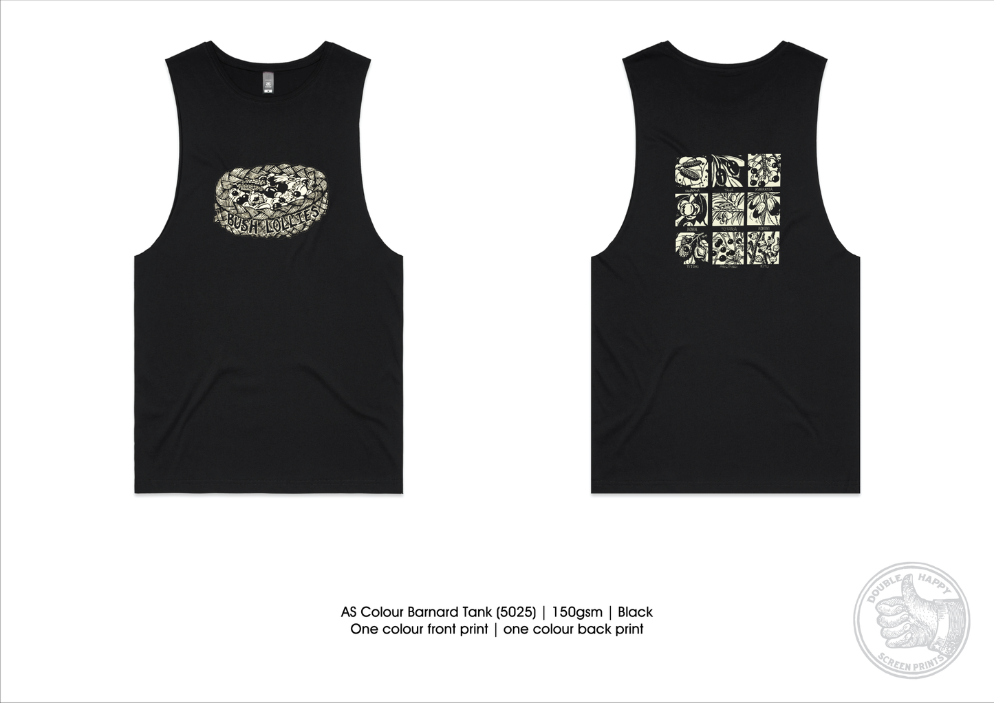 PREORDERS (Will be delivered in September) Mens Singlet - Bush Lollies